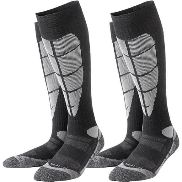 Wool Ski Socks for Women & Men–Snowboarding Socks, OTC, Cushioned, Warm